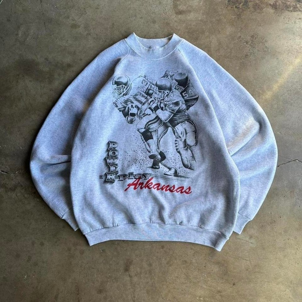 vintage 90s Arkansas Razorbacks "power play" crewneck sweatshirt